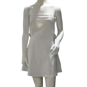 Altar'd State White Strapless Bow Back Dress Size L